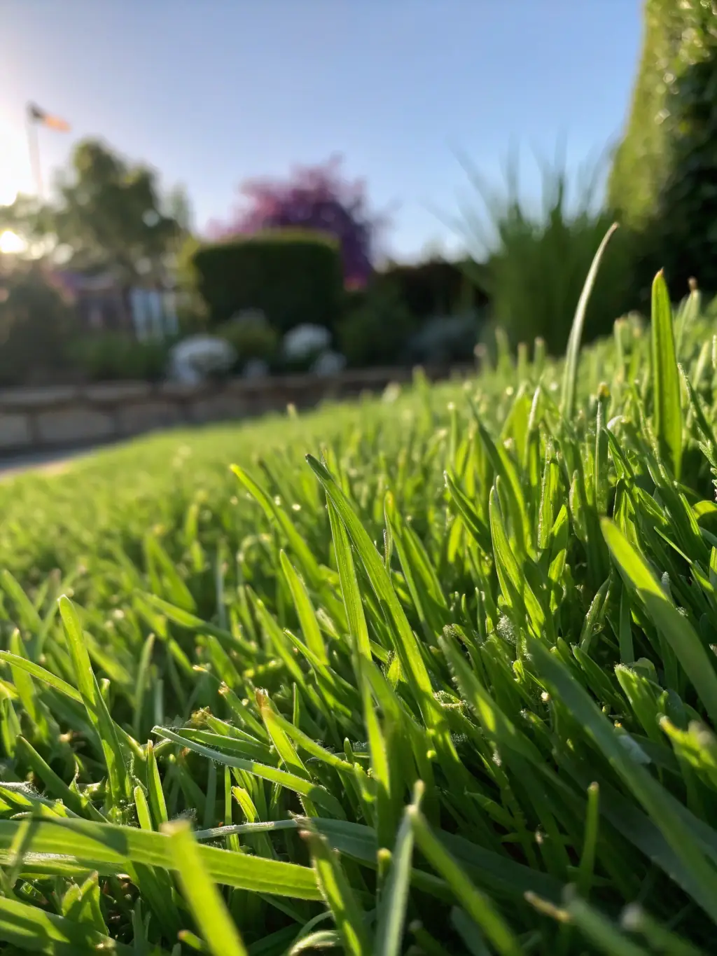 A perfectly manicured lawn with crisp, clean edges, showcasing the precision of Precision Lawn & Garden Care LLC's mowing service.
